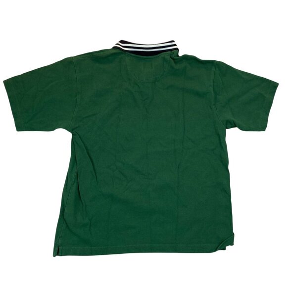 Vans Mens Green Polo Shirt Medium Loose Fit 100% Cotton Classic Casual Style - Picture 2 of 11